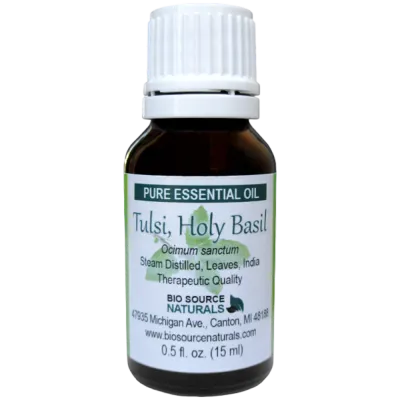Basil, Holy (Tulsi) Pure Essential Oil with Free Affirmation Digital Card