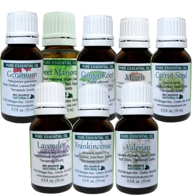 Dog Care Set of 8 Pure Essential Oils, 0.5 oz (15 ml) Each