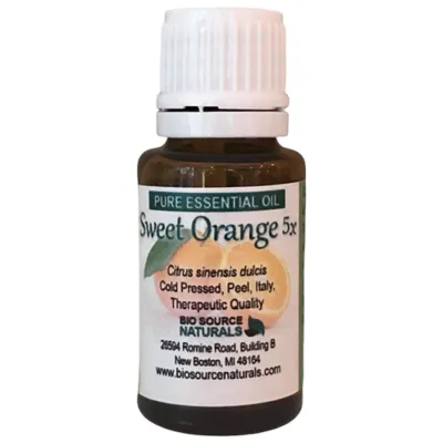 Orange, Sweet 5X Pure Essential Oil with Analysis Report &amp; Free Affirmation Digital Card
