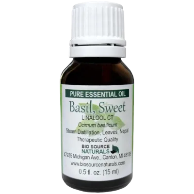 Basil (Sweet) Pure Essential Oil - Linalool CT - With Analysis Report &amp; Free Affirmation Digital Card