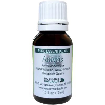 Amyris Pure Essential Oil with Analysis Report &amp; Free Affirmation Digital Card