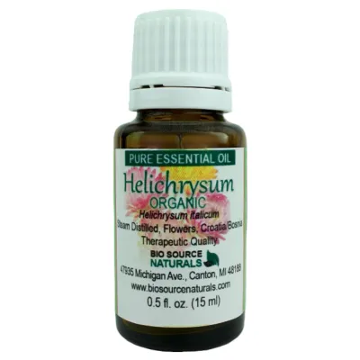 Helichrysum, Organic (Helichrysum italicum) Pure Essential Oil with Analysis Report &amp; Free Affirmation Digital Card