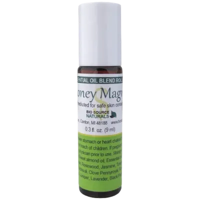 Money Magnet Essential Oil Blend Roll-On - 0.3 fl oz (9 ml) Amber Glass Roll-On Bottle with Stainless Steel Roller Ball and Cap