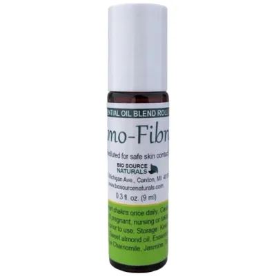Emo-Fibro Essential Oil Blend - 0.3 fl oz (9 ml) Amber Glass Roll-On Bottle with Stainless Steel Roller Ball and Cap