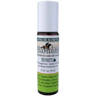 Bandits Essential Oil Blend (Thieves Type) Roll-On - 0.3 fl oz (9 ml) Amber Glass Roll-On Bottle with Stainless Steel Roller Ball and Cap