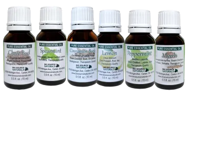 Essential Oils for Oral Care Set - Fluoride Free - Six (6) 15 ml Bottles