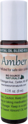 Amber Resin Oil Roll-On - 0.3 fl oz (9 ml) Amber Glass Roll-On Bottle with Stainless Steel Roller Ball and Cap