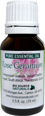 Rose Geranium Pure Essential Oil with Analysis Report