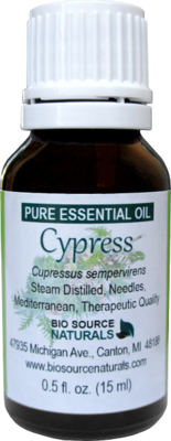 Cypress Pure Essential Oil with Analysis Report