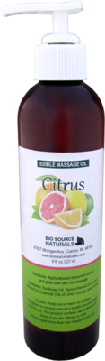 Citrus (Lickable, Kissable) Edible Massage Oil 8 fl oz (227 ml)