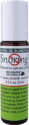 No Snoring Essential Oil Blend Roll-On - 0.3 fl oz (9 ml) Amber Glass Roll-On Bottle with Stainless Steel Roller Ball and Cap