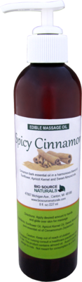 Edible Spicy Cinnamon Flavor Massage Oil 8 fl oz (227ml)