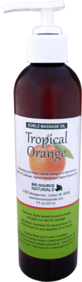 Tropical Orange (Lickable, Kissable) Edible Massage Oil 8 fl oz (227 ml)