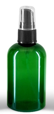 4 fl oz (120 ml) Green Spray Bottle with black fine mist pump sprayer