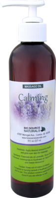 Calming Massage Oil with Lavender, Rose Geranium, Cedarwood, Lemongrass