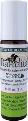 Bandits Essential Oil Blend (Thieves Type) Roll-On - 0.3 fl oz (9 ml) Amber Glass Roll-On Bottle with Stainless Steel Roller Ball and Cap