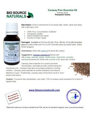Caraway Pure Essential Oil Product Bulletin