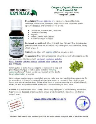 Oregano, Morocco Pure Essential Oil - Organic - Product Bulletin