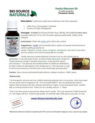 Vanilla Oleoresin Oil Product Bulletin