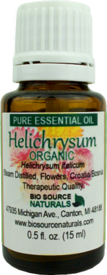 Helichrysum, Organic (Helichrysum italicum) Pure Essential Oil with Analysis Report