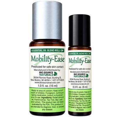 Mobility Ease Essential Oil Blend Roll-On | Includes 12 EFT Tapping Scripts, Affirmations &amp; Journal Prompts for Mind-Body Support