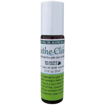 Breathe Clearly Essential Oil Blend Roll-On - 0.3 fl oz (9 ml) Amber Glass Roll-On Bottle with Stainless Steel Roller Ball and Cap with Digital Bonus Breathe Clearly Essential Oil Blend Roll-On - 0.3 fl oz (9 ml) Amber Glass Roll-On Bottle with Stainless Steel Roller Ball and Cap with Digital Bonus