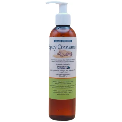 Spicy Cinnamon Kissable Massage Oil Bottle – BioSource Naturals