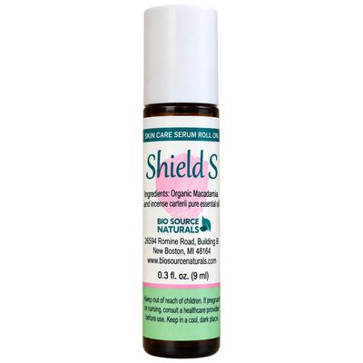 Skin Shield Skin Care Serum Roll-On - 0.3 fl oz (9 ml) Amber Glass Roll-On Bottle with Stainless Steel Roller Ball and Cap