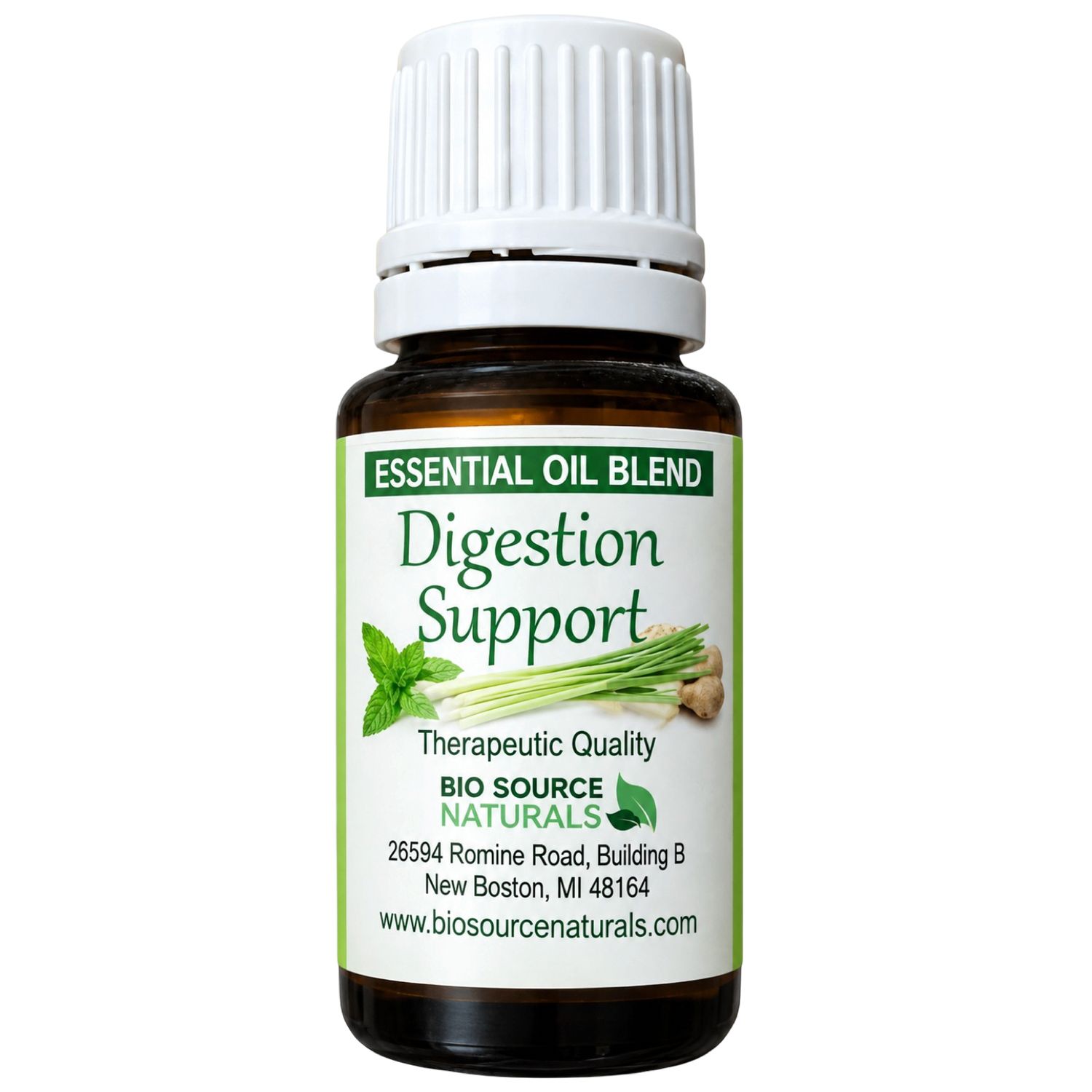 Digestion Support Essential Oil Blend Concentrate – Multiple Sizes | Includes 6 EFT Tapping Scripts, Affirmations &amp; Journal Prompts for Mind-Body Healing Support