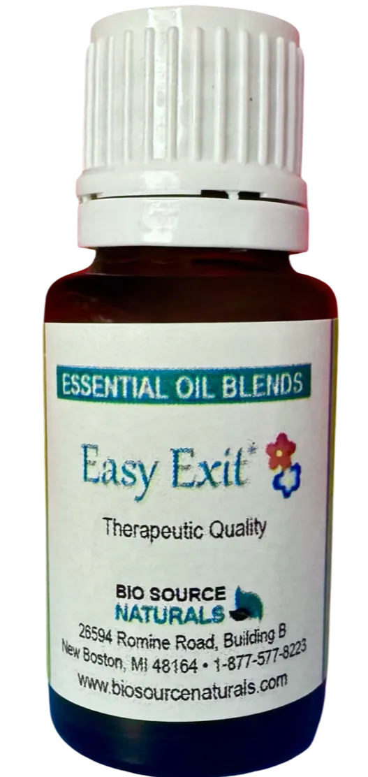 Easy Exit Essential Oil Blend  |  Multiple Sizes | Includes 6 EFT Tapping Scripts, Affirmations &amp; Journal Prompts for Mind-Body Healing