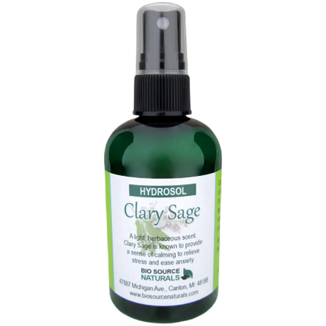 Hydrosol Clary Sage Calming Spray - 4 fl oz (120 ml) Stress Relief