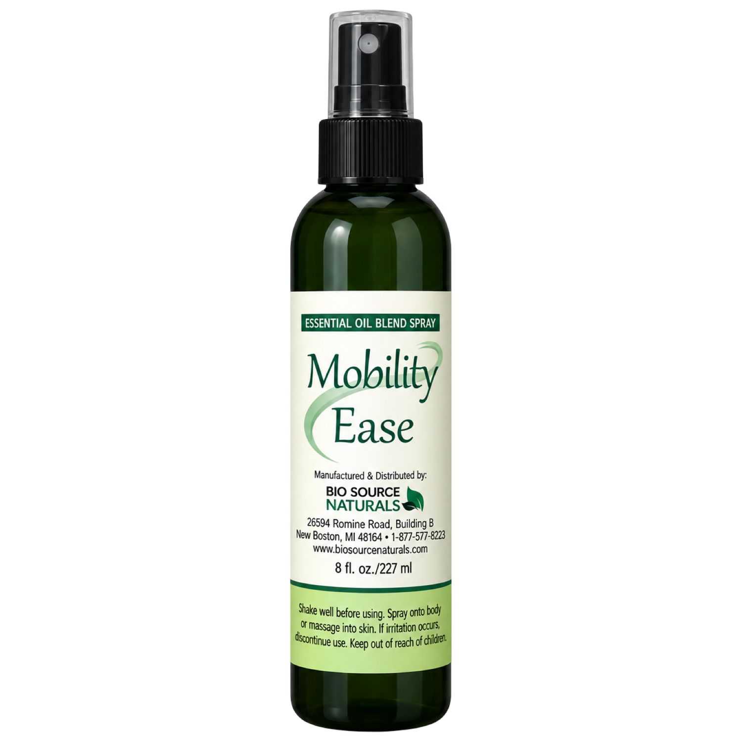 Mobility Ease Essential Oil Blend Spray |8 fl oz (227 ml) | Includes 12 EFT Tapping Scripts, Affirmations &amp; Journal Prompts for Mind-Body Support