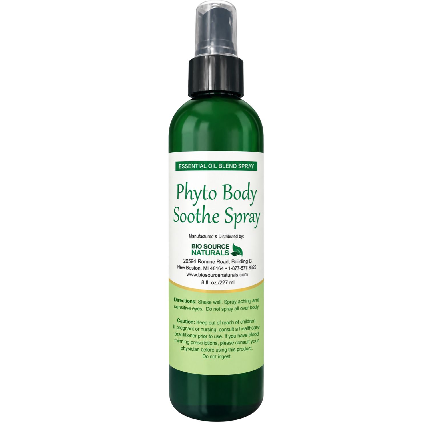Phyto Body Soothe Spray 8 fl oz (227 ml)  – Natural Aromatherapy Spray for Muscle &amp; Joint Comfort | Includes 12 EFT Tapping Scripts, Affirmations &amp; Journal Prompts for Mind-Body Support