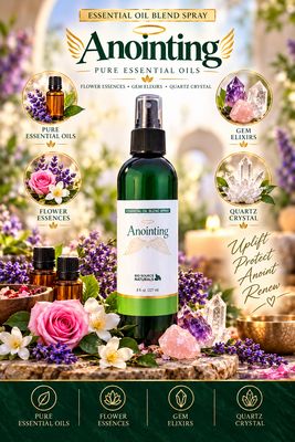 Anointing Essential Oil Blend Spray - 8 fl oz (227 ml) | 17 ALL-NEW EFT Tapping, Affirmations, Journal Entry with Prompts for Mind-Body Support
