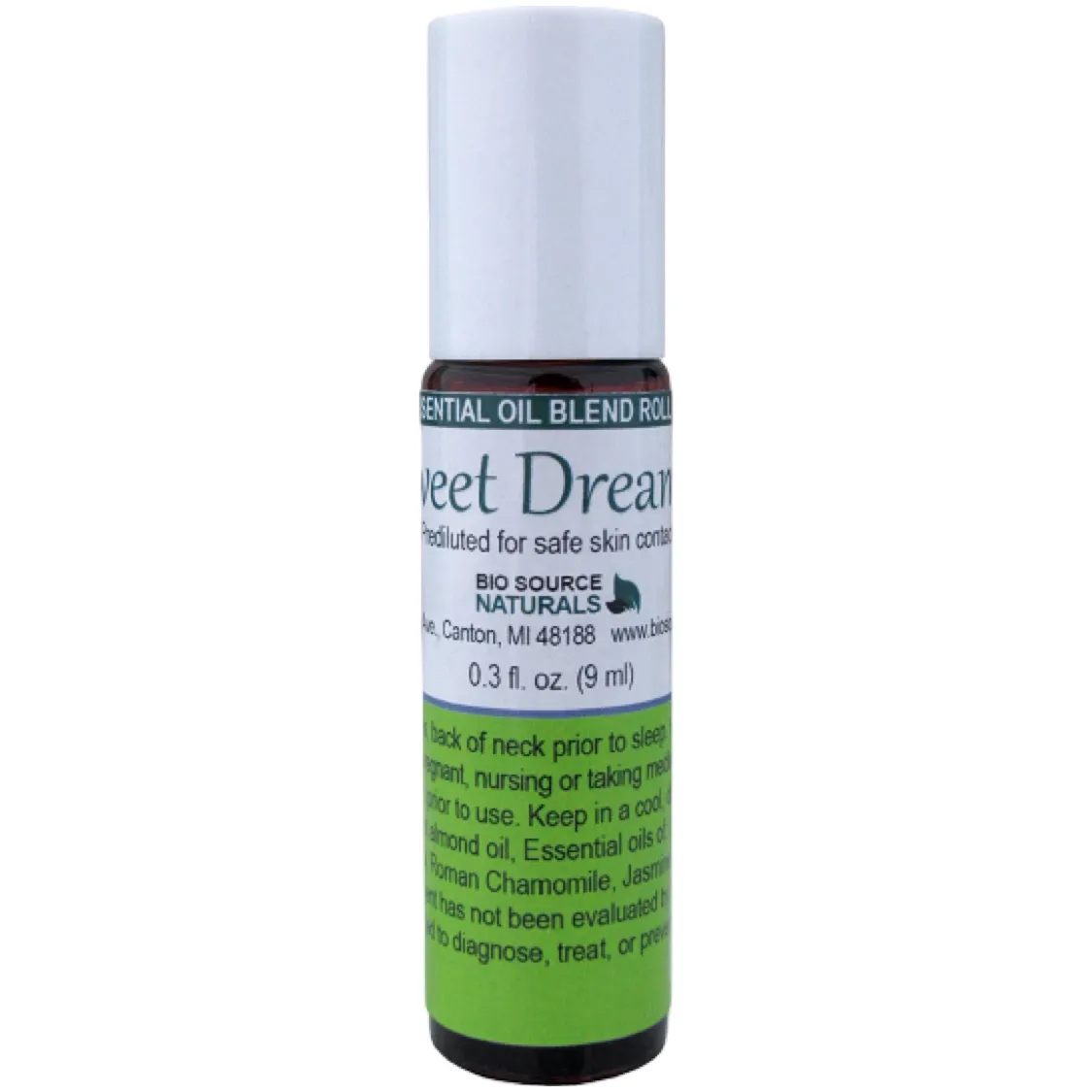 Sweet Dreams Essential Oil Blend Roll-On - 0.3 fl oz (9 ml) Amber Glass Roll-On Bottle with Stainless Steel Roller Ball and Cap with Digital Bonus Bundle