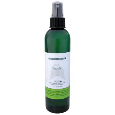 Saints Essential Oil Spray - 8 fl oz (227 ml) | Includes 12 EFT Tapping Scripts, Affirmations &amp; Journal Prompts for Mind-Body Support