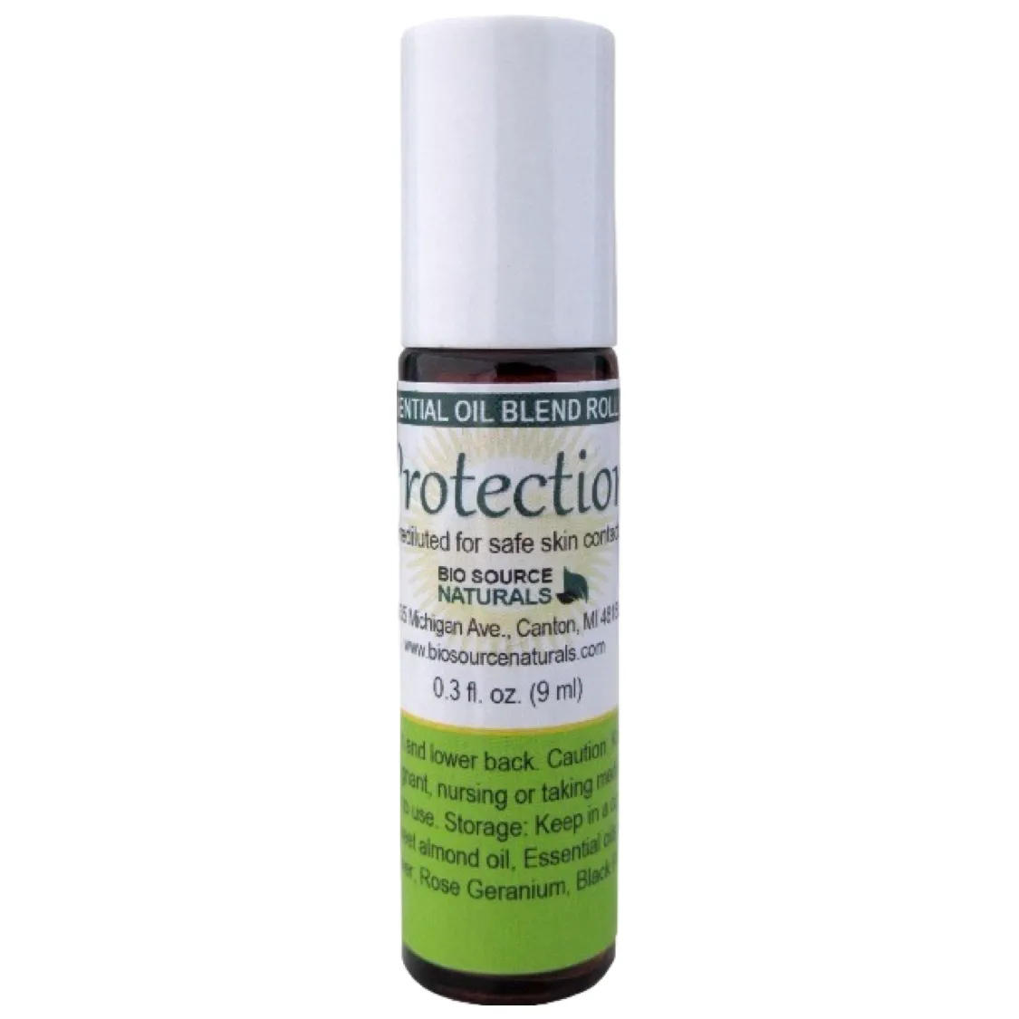Protection Essential Oil Roll-On - 0.3 fl oz (9 ml) Amber Glass Roll-On Bottle with Stainless Steel Roller Ball and Cap with Digital Bonus Bundle