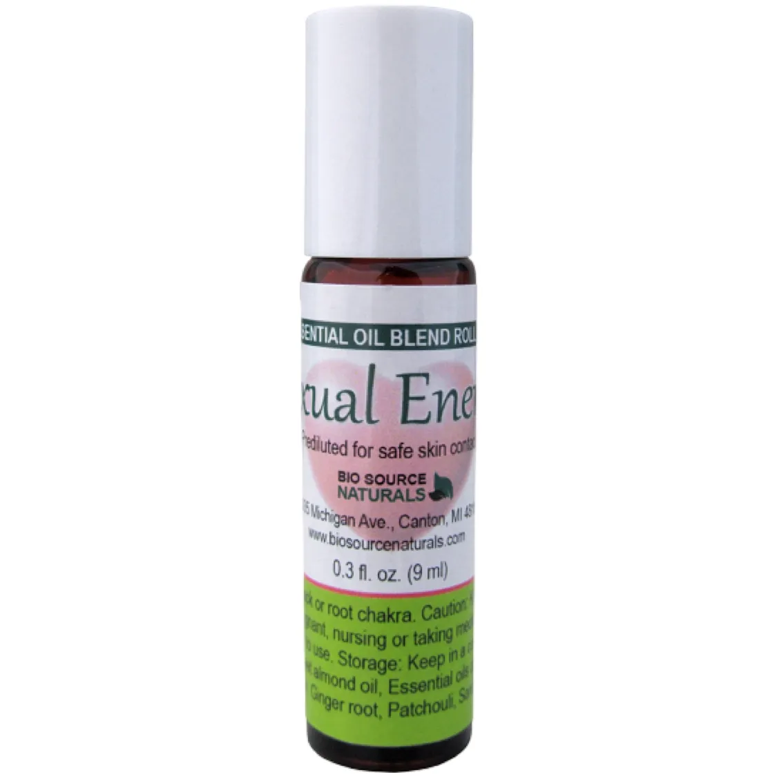 Sexual Energy Oil Blend Roll-On - 0.3 fl oz (9 ml) Amber Glass Roll-On Bottle with Stainless Steel Roller Ball and Cap with Digital Bonus Bundle