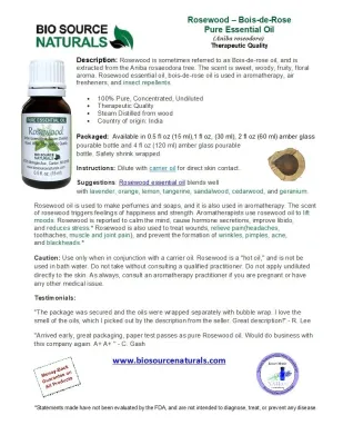 Rosewood Pure Essential Oil - (Bois-de-Rose​)