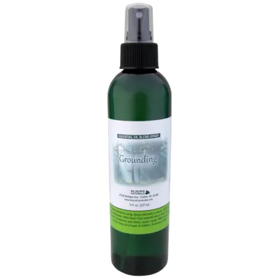 Grounding Pure Essential Oil Blend Spray - 8 fl oz (227 ml) | Includes 15 EFT Tapping Scripts, Affirmations &amp; Journal Prompts for Body-Mind Healing