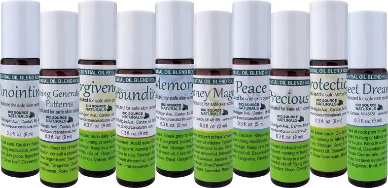 Success Set to Attract Abundance - 10 Essential Oil Blend Roll -Ons - 0.3 fl oz (9 ml) Amber Glass Roll-On Bottle with Stainless Steel Roller Ball and Cap
