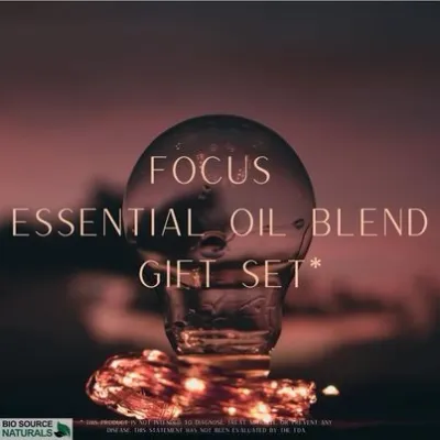 Focus Essential Oil Blend  Collection (Specially Priced For Gift Giving) | Includes 3 EFT Tapping Scripts, Affirmations &amp; Journal Prompts for Body-Mind Healing