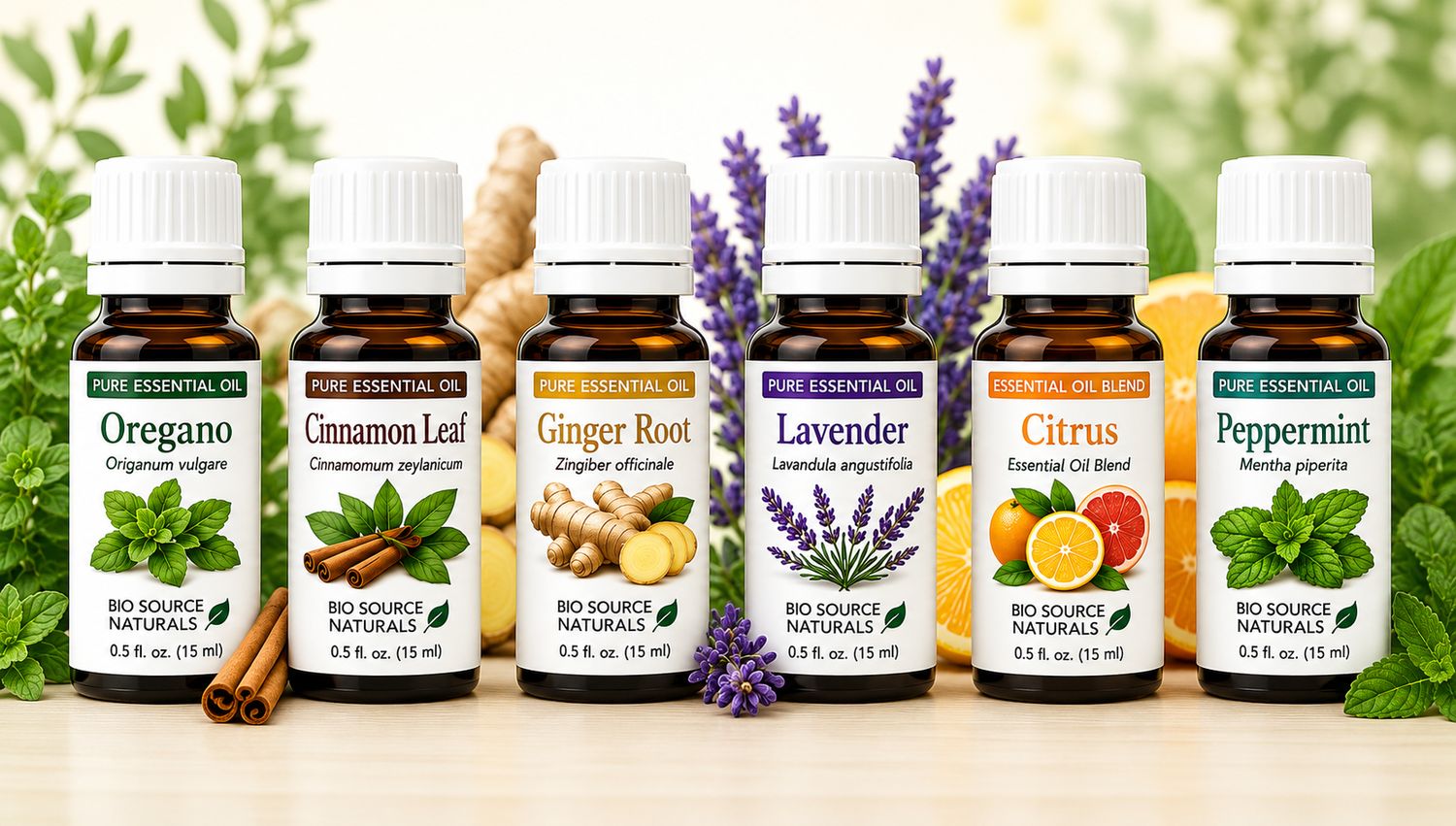 Best Essential Oils for Diffusing Collection – Set of 6 Pure Essential Oils (15 ml Each)