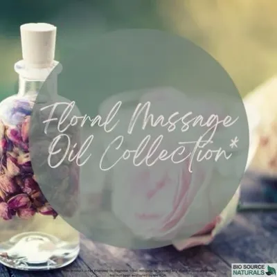 Floral Massage Oil Collection – Relaxing Aromatherapy Gift Set (3 Bottles) 8 fl. oz. (227 ml)  each