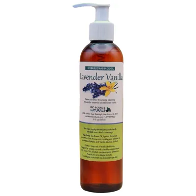 Lavender Vanilla Kiss Kissable Massage Oil Bottle – BioSource Naturals