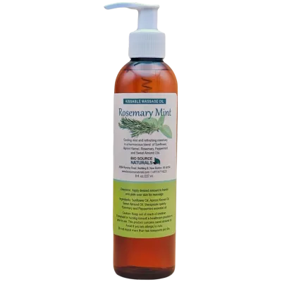 Rosemary Mint Kissable Massage Oil Bottle – BioSource Naturals