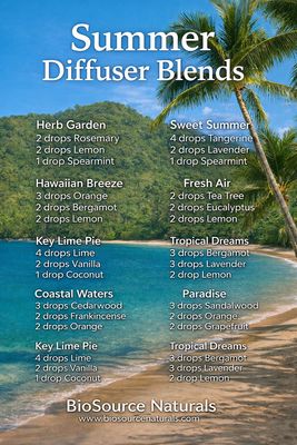 Summer Diffuser Blends: Fresh &amp; Uplifting DIY Aromatherapy Recipes