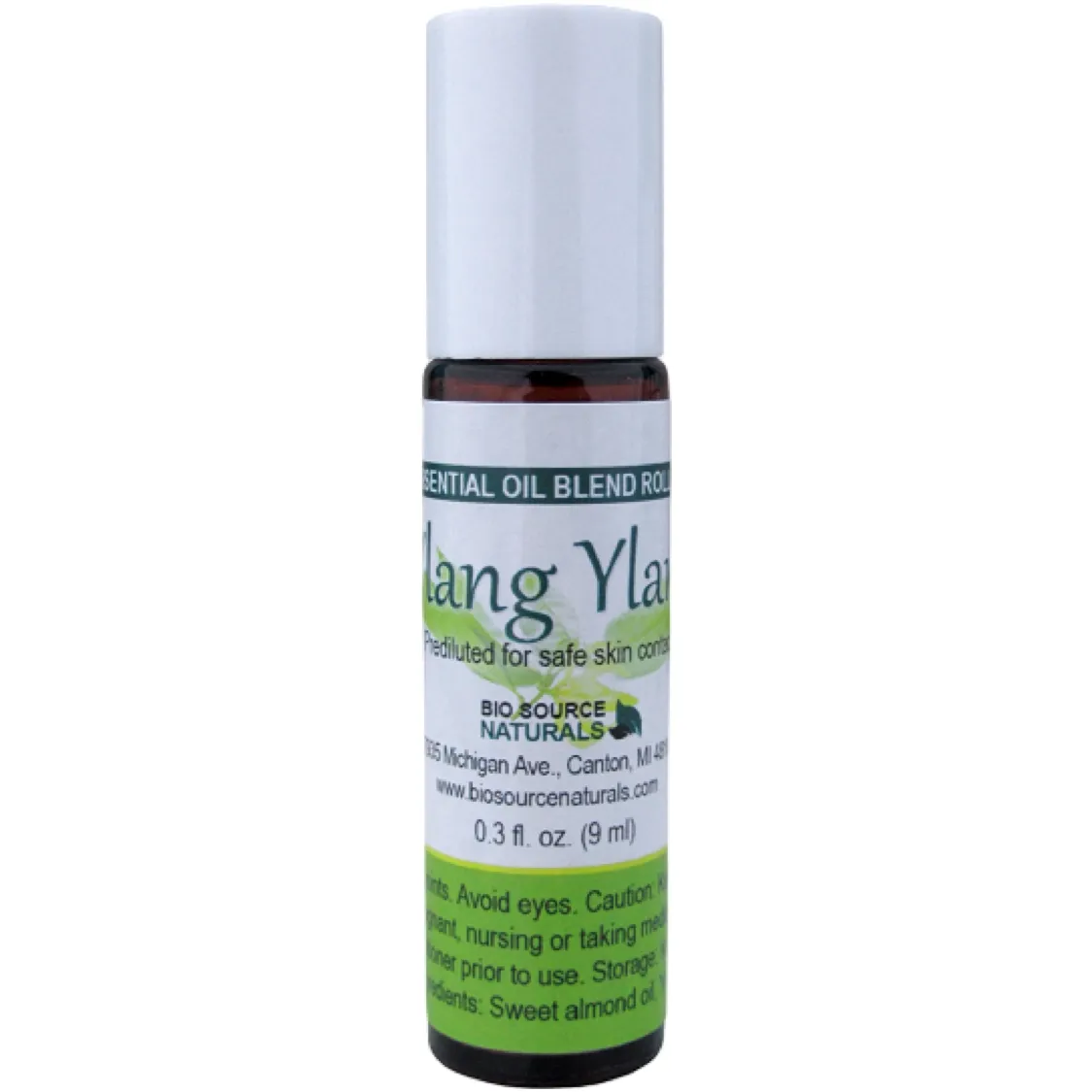 Ylang Ylang I Pure Essential Oil Roll-On - 0.3 fl oz (9 ml) Amber Glass Roll-On Bottle with Stainless Steel Roller Ball and Cap