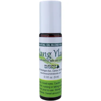 Ylang Ylang I Pure Essential Oil Roll-On - 0.3 fl oz (9 ml) Amber Glass Roll-On Bottle with Stainless Steel Roller Ball and Cap