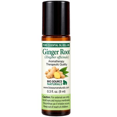 Ginger Root (Zingiber official) Pure Essential Oil - Aromatherapy - Therapeutic Quality 0.3 fl oz (9 ml) Roll On